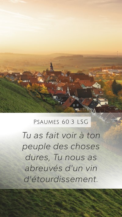 Psaumes 60:3 LSG Bible Verse Image