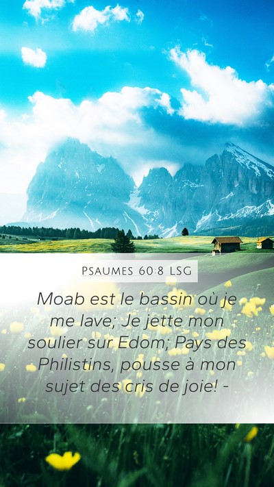 Psaumes 60:8 LSG Bible Verse Image