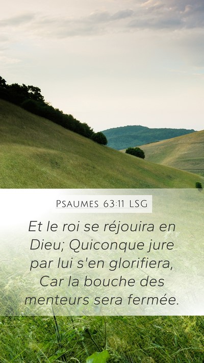 Psaumes 63:11 LSG Bible Verse Image
