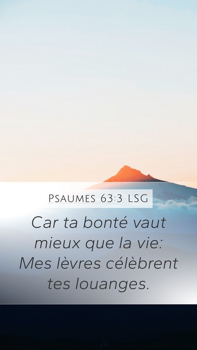 Psaumes 63:3 LSG Bible Verse Image