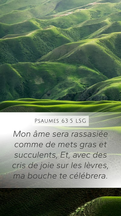 Psaumes 63:5 LSG Bible Verse Image
