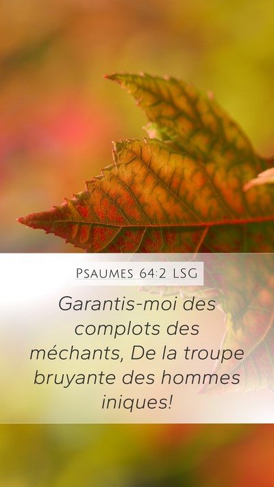 Psaumes 64:2 LSG Bible Verse Image
