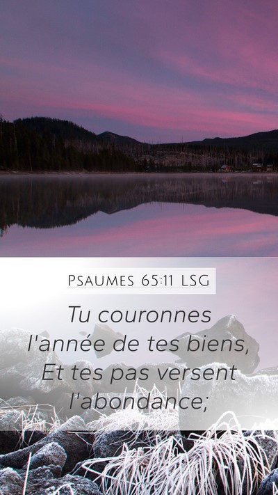 Psaumes 65:11 LSG Bible Verse Image