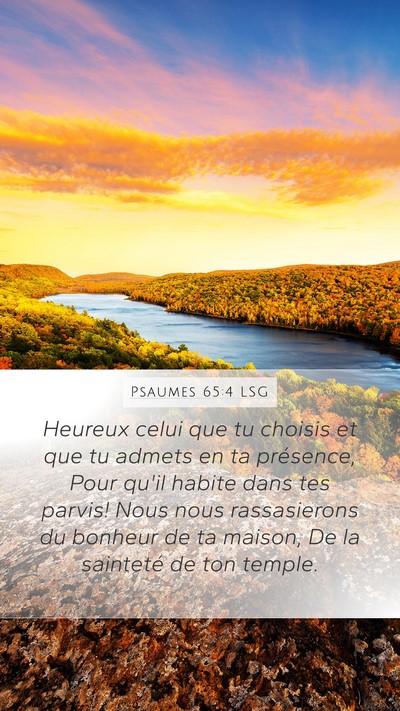 Psaumes 65:4 LSG Bible Verse Image