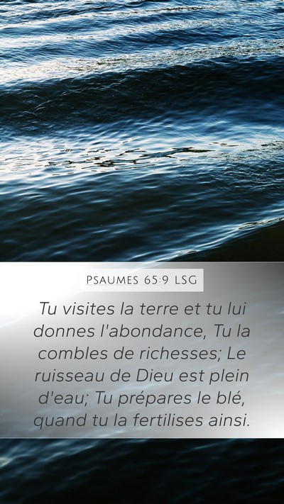 Psaumes 65:9 LSG Bible Verse Image