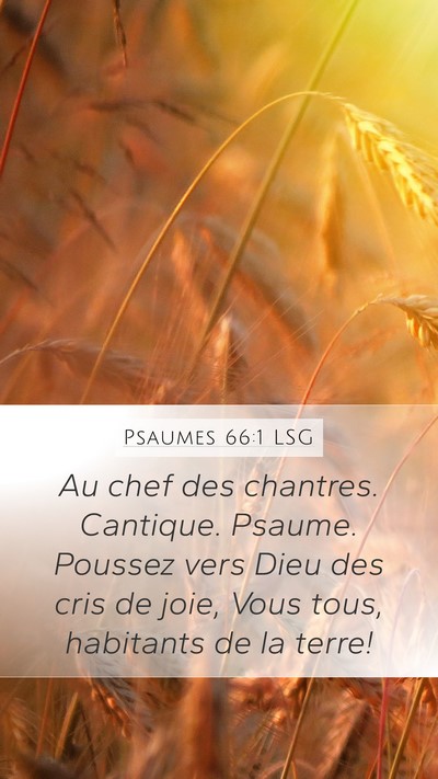 Psaumes 66:1 LSG Bible Verse Image