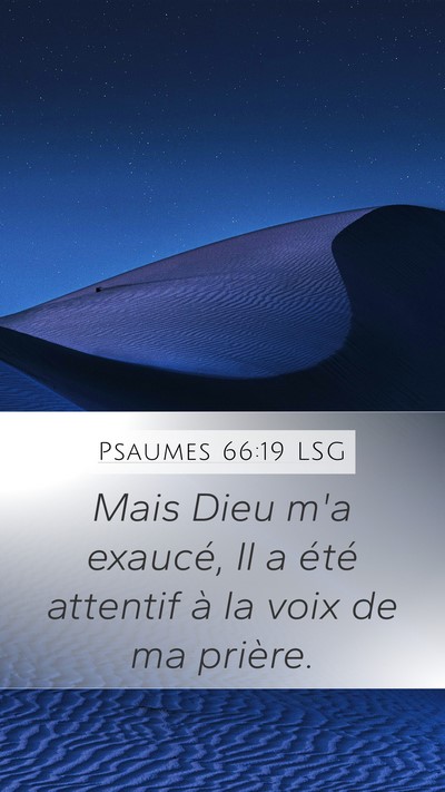 Psaumes 66:19 LSG Bible Verse Image