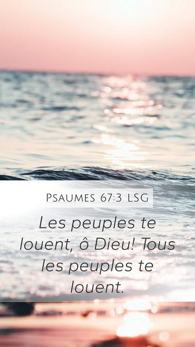 Psaumes 67:3 LSG Bible Verse Image