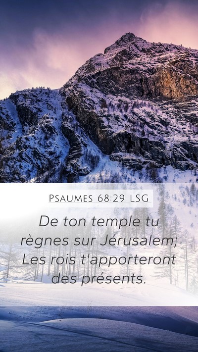 Psaumes 68:29 LSG Bible Verse Image
