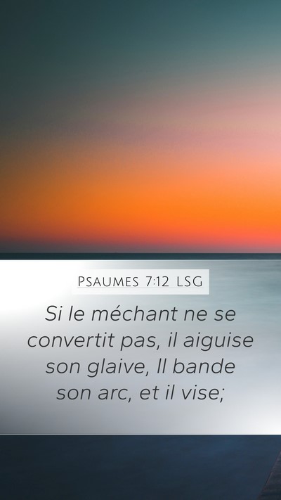 Psaumes 7:12 LSG Bible Verse Image