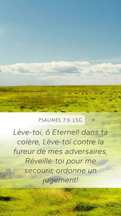 Psaumes 7:6 LSG Bible Verse Image