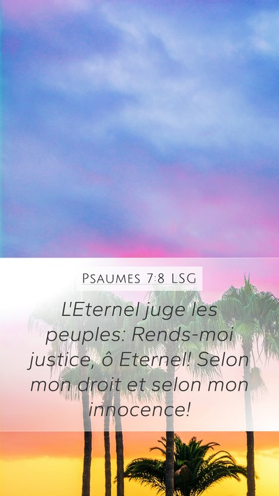 Psaumes 7:8 LSG Bible Verse Image