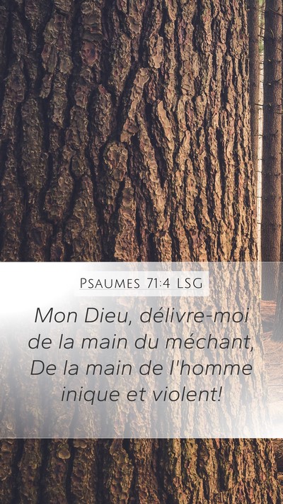 Psaumes 71:4 LSG Bible Verse Image