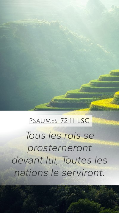 Psaumes 72:11 LSG Mobile Phone Wallpaper - Tous les rois se prosterneront devant lui, Toutes - Mobile Bible Verse Wallpaper