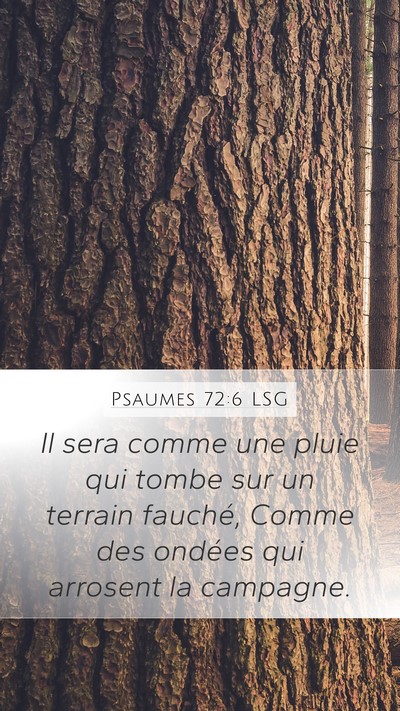 Psaumes 72:6 LSG Mobile Phone Wallpaper - Il sera comme une pluie qui tombe sur un terrain - Mobile Bible Verse Wallpaper