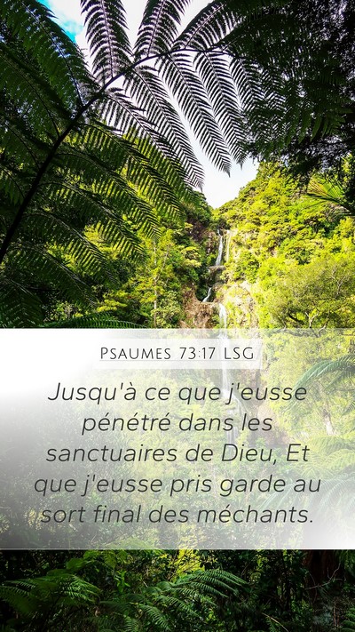 Psaumes 73:17 LSG Bible Verse Image