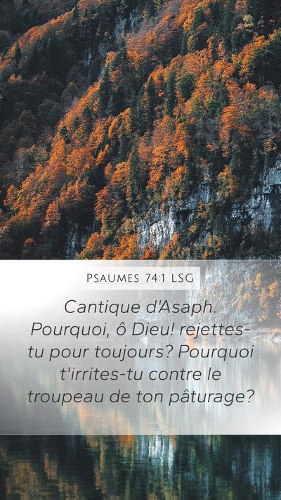 Psaumes 74:1 LSG Bible Verse Image