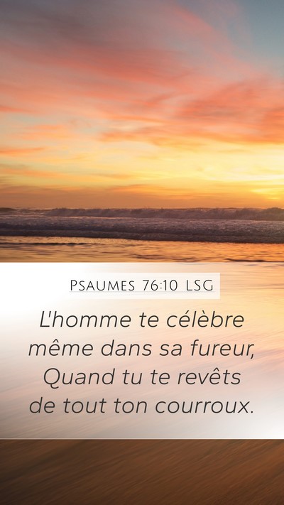 Psaumes 76:10 LSG Bible Verse Image