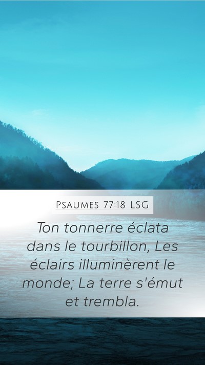 Psaumes 77:18 LSG Bible Verse Image
