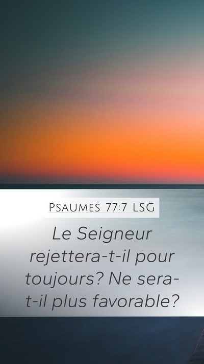 Psaumes 77:7 LSG Bible Verse Image