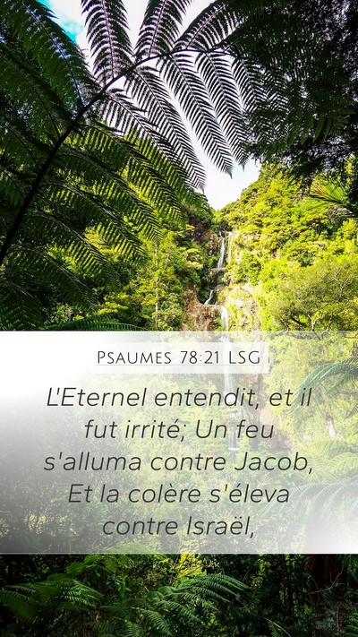 Psaumes 78:21 LSG Bible Verse Image