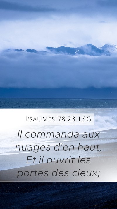 Psaumes 78:23 LSG Bible Verse Image