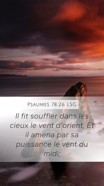 Psaumes 78:26 LSG Bible Verse Image