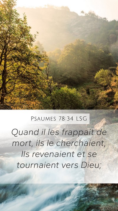 Psaumes 78:34 LSG Bible Verse Image