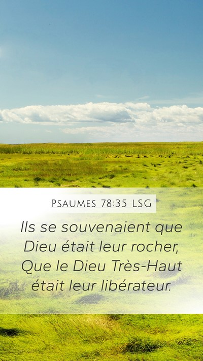 Psaumes 78:35 LSG Bible Verse Image