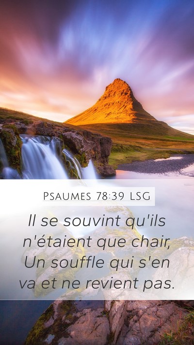 Psaumes 78:39 LSG Bible Verse Image