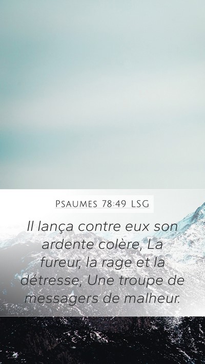 Psaumes 78:49 LSG Bible Verse Image