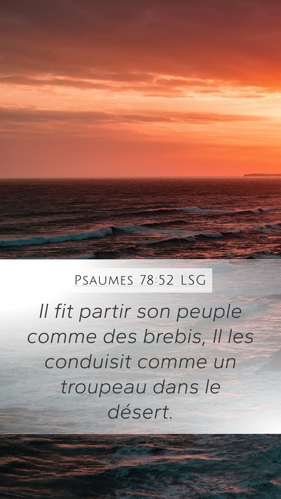 Psaumes 78:52 LSG Bible Verse Image