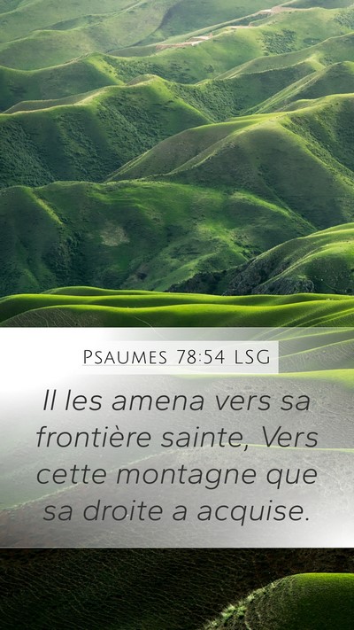 Psaumes 78:54 LSG Bible Verse Image