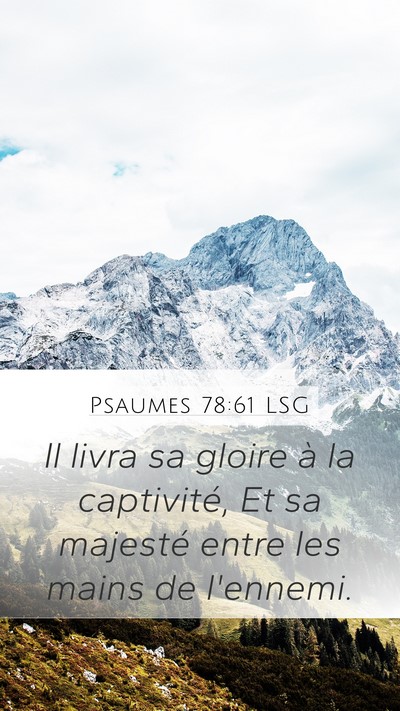 Psaumes 78:61 LSG Bible Verse Image
