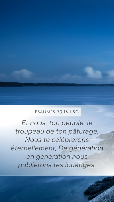 Psaumes 79:13 LSG Bible Verse Image