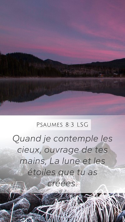 Psaumes 8:3 LSG Bible Verse Image