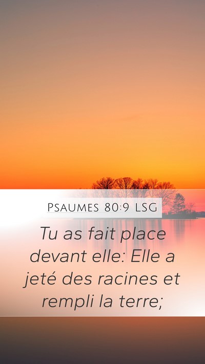 Psaumes 80:9 LSG Bible Verse Image