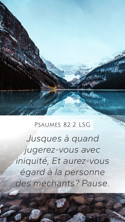 Psaumes 82:2 LSG Bible Verse Image