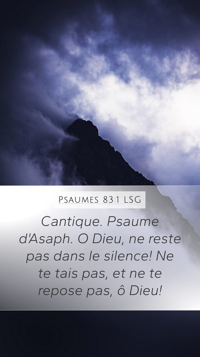 Psaumes 83:1 LSG Bible Verse Image