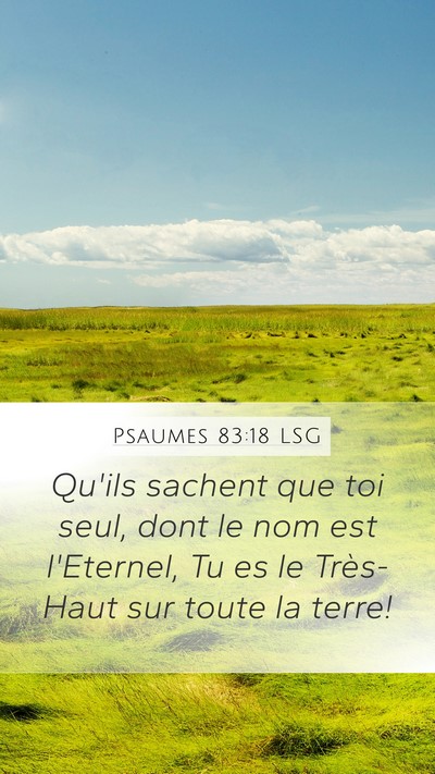 Psaumes 83:18 LSG Bible Verse Image
