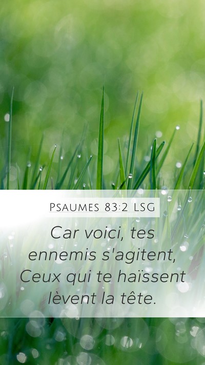 Psaumes 83:2 LSG Bible Verse Image