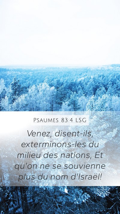 Psaumes 83:4 LSG Bible Verse Image