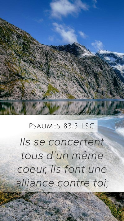 Psaumes 83:5 LSG Bible Verse Image