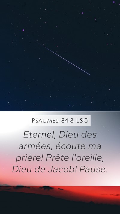 Psaumes 84:8 LSG Bible Verse Image