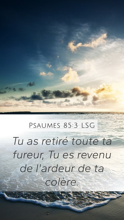 Psaumes 85:3 LSG Bible Verse Image