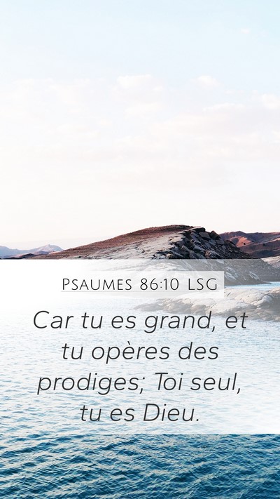 Psaumes 86:10 LSG Bible Verse Image