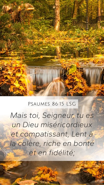 Psaumes 86:15 LSG Bible Verse Image