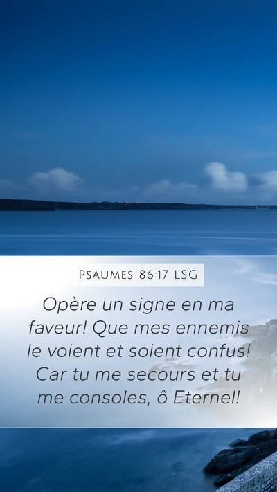 Psaumes 86:17 LSG Bible Verse Image