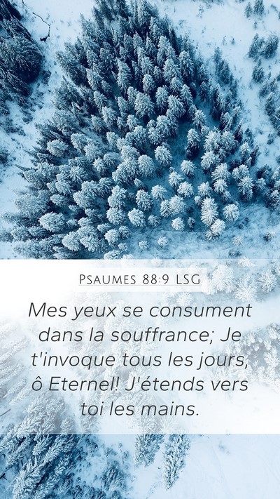 Psaumes 88:9 LSG Bible Verse Image