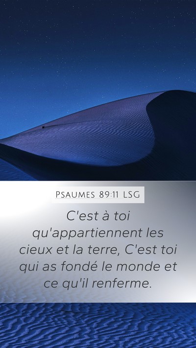Psaumes 89:11 LSG Bible Verse Image